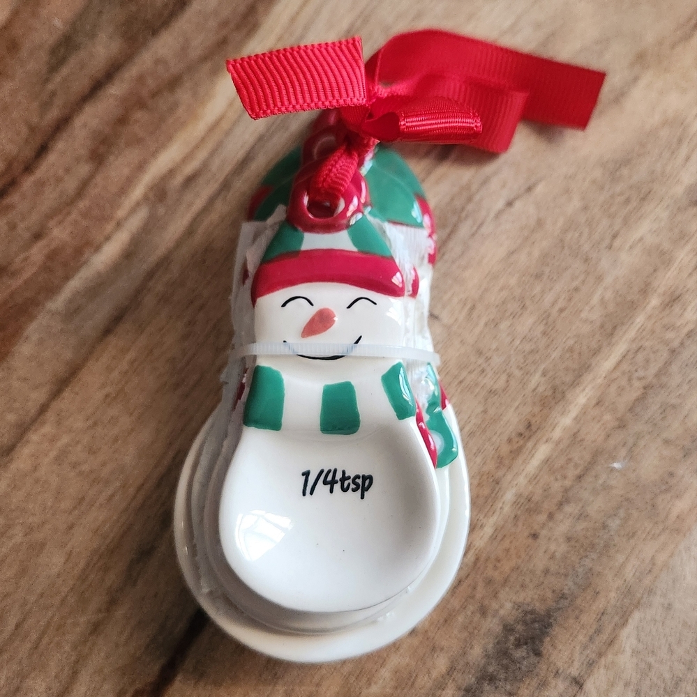 Snowman Ceramic Measuring Spoons